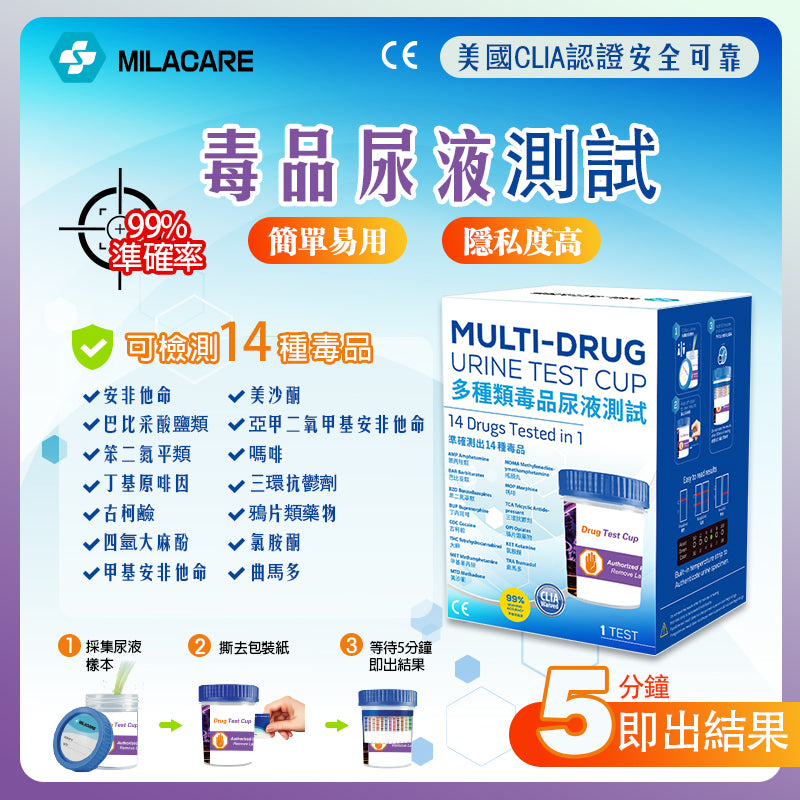 14 in 1 Urine Drug Test Cup